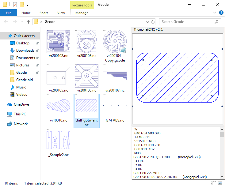 Thumbnailcnc Instant G Code Preview In Your Standard File Browser